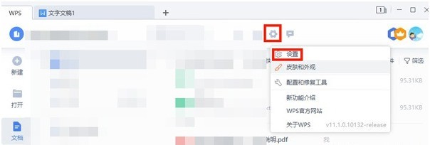 “设置” 或 “选项” 入口