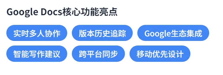 Google Docs：良好的协作能力和云端体验