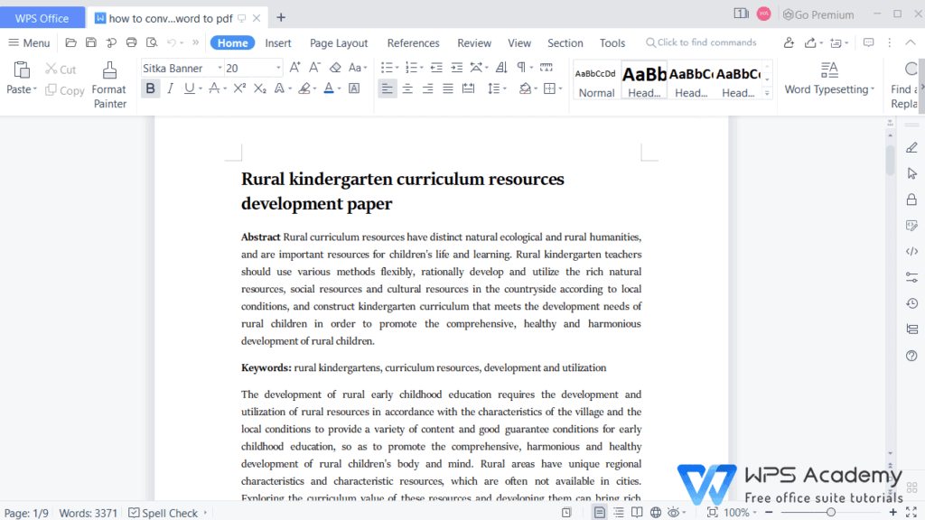 保存或再输出 PDF