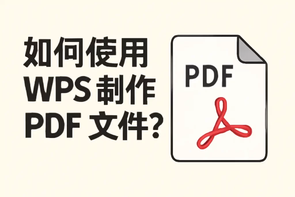 如何使用WPS制作PDF文件